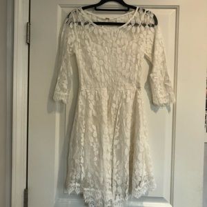 Free People White Lace Dress